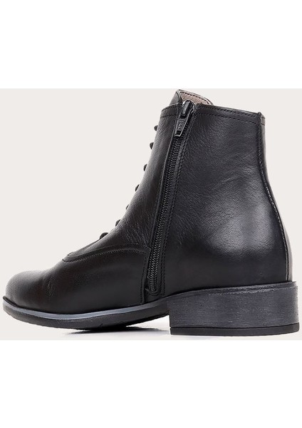 Amf Deri Siyah Kadın Düz Bot fırsatları