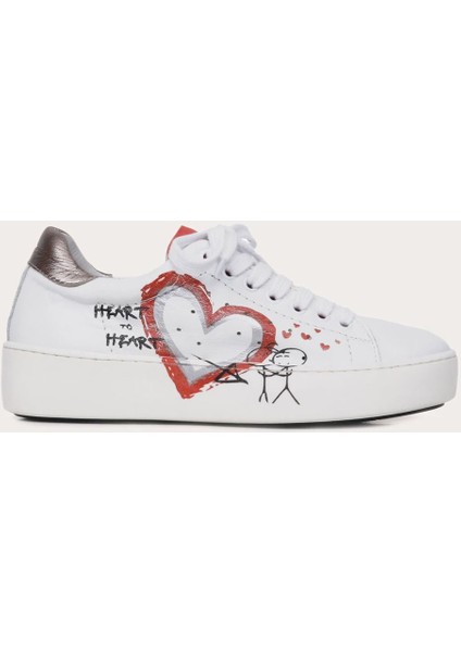 B18C12 Beyaz Kadın Spor Ayakkabı