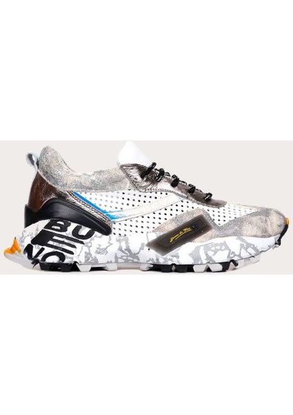 Deri Gri Kadın Spor Ayakkabı