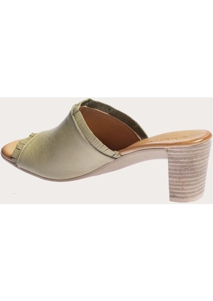 Deri Haki Kadın Topuklu Terlik fırsatları