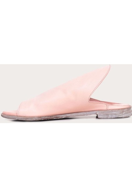 Deri Pudra Kadın Düz Terlik modelleri