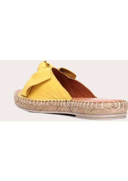 Deri Sarı Kadın Düz Terlik fırsatları