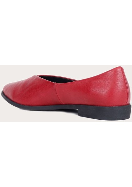 Deri Bordo Kadın Düz Babet fırsatları