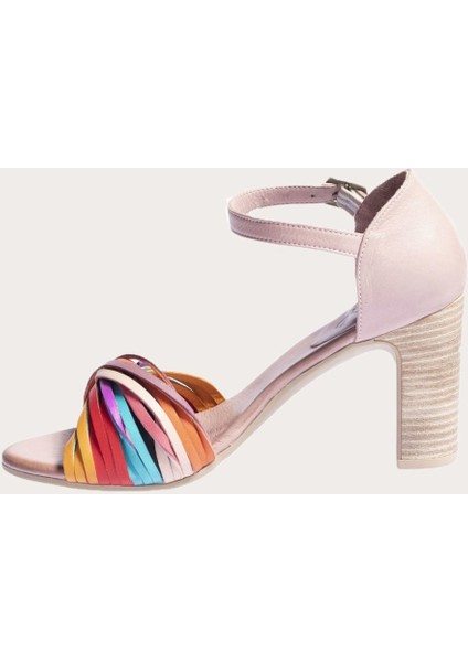 Deri Multi Kadın Topuklu Sandalet modelleri