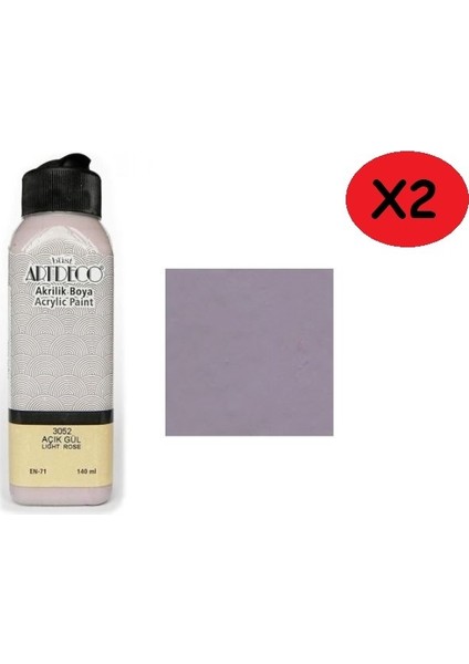 Akrilik Boya 140 ml Açık Gül 2 Adet