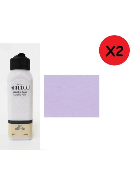 Akrilik Boya 140 ml Açık Lila 2 Adet