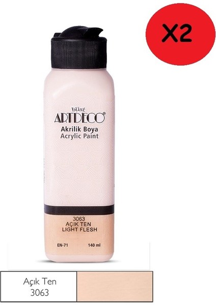 Akrilik Boya 140 ml Açık Ten Y-070R-3063 2 Adet