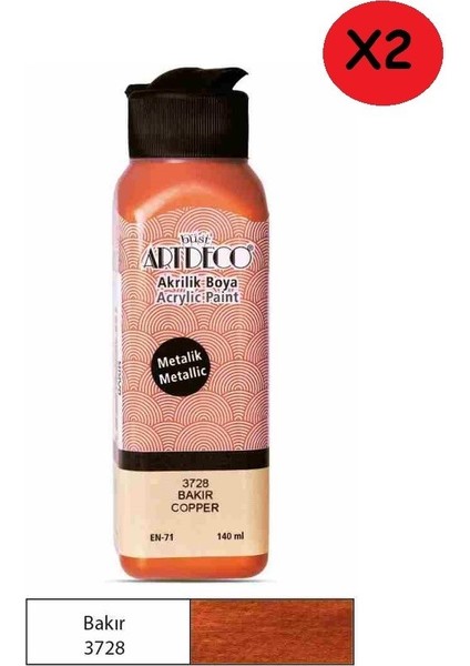 Akrilik Boya 140 ml Bakır Y-071R-3728 2 Adet
