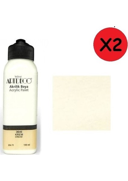 Akrilik Boya 140 ml Ekru 2 Adet