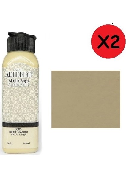 Akrilik Boya 140 ml Kese Kağıdı 2 Adet