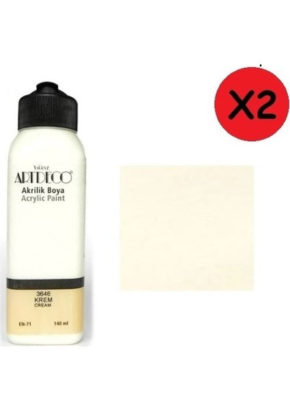 Akrilik Boya 140 ml Krem 2 Adet