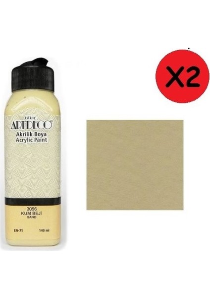 Akrilik Boya 140 ml Kum Beji Y-070R-3056 2 Adet