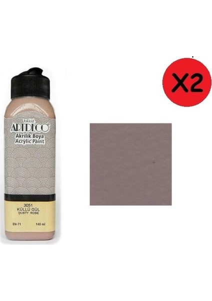 Akrilik Boya 140 ml Küllü Gül 2 Adet