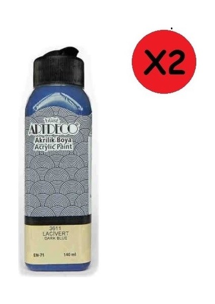 Akrilik Boya 140 ml Lacivert 2 Adet