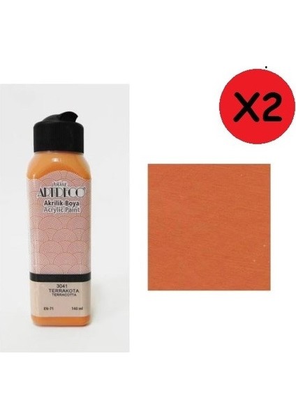 Akrilik Boya 140 ml Terrakota 2 Adet