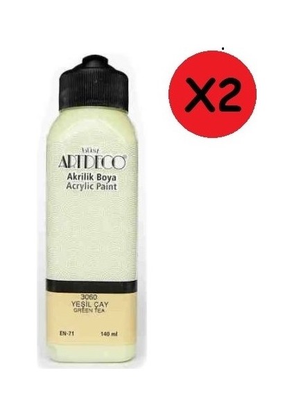 Akrilik Boya 140 ml Yeşil Çay 2 Adet