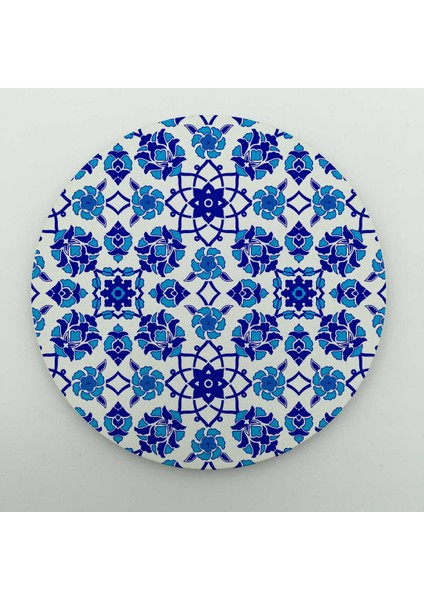 6'lı Bardak Altı Mavi Çini Desenli Uv Baskılı 5mm Mdf fiyatları