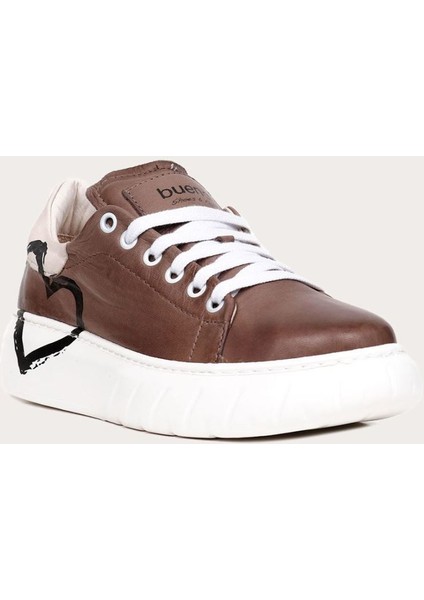 Deri Gri Kadın Basklı Spor Ayakkabı fiyatları