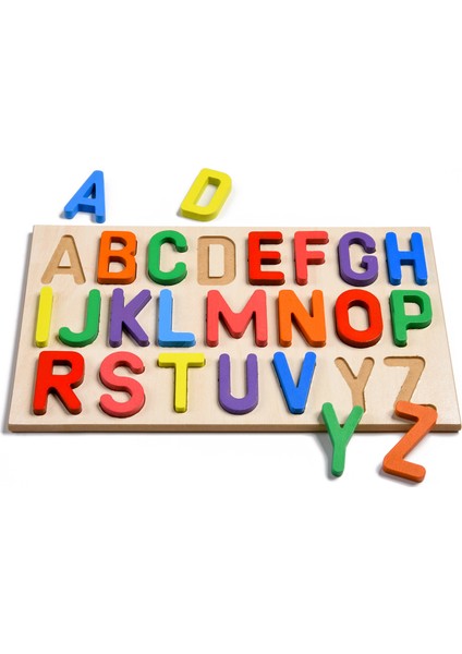 Ahşap Puzzle 2'si 1 Arada Set Alfabe-Elif Ba
