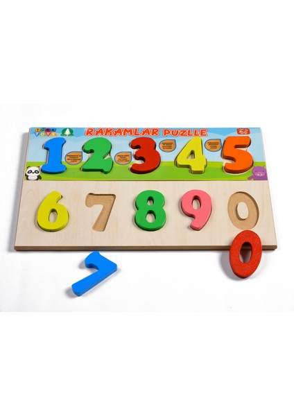 Ahşap Puzzle 2'si 1 Arada Set Geometri-Sayılar modelleri