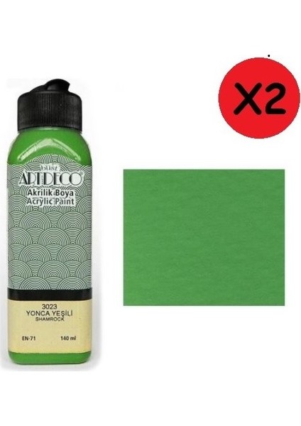 Akrilik Boya 140 ml Yonca Yeşili Y070R3023 2 Adet