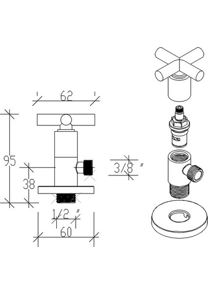 Cross Taharat Musluğu 2' Li Paket
