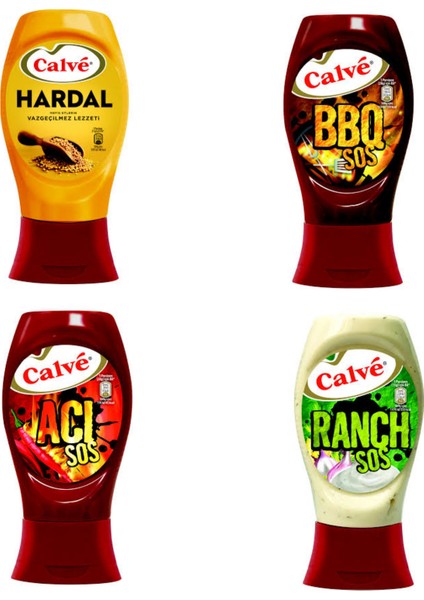 Acısos - Bbq - Hardal - Ranch 4'lü Set