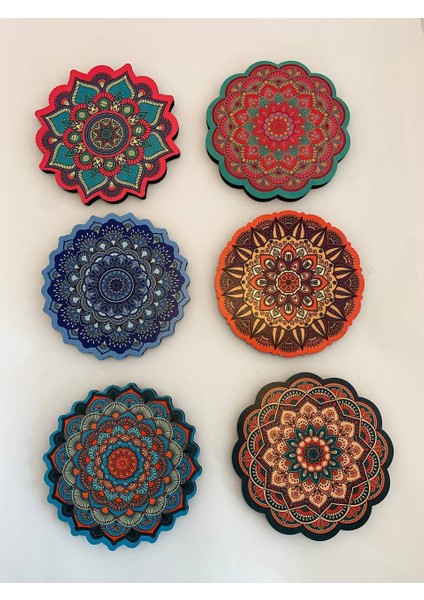 Mandala Desenli Bardak Altlığı