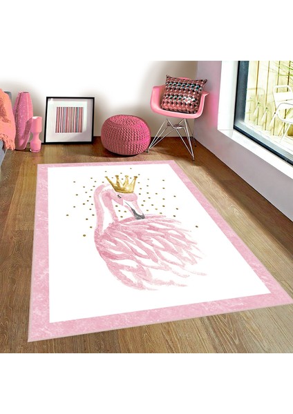 Bebişim Kuğu Desenli Bİ176 Çocuk Odası Halısı