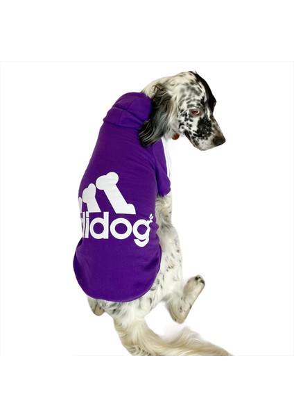 Adidog Purple Hoodie Kapşonlu Sweatshirt Orta ve Büyük Irklar Için fiyatları