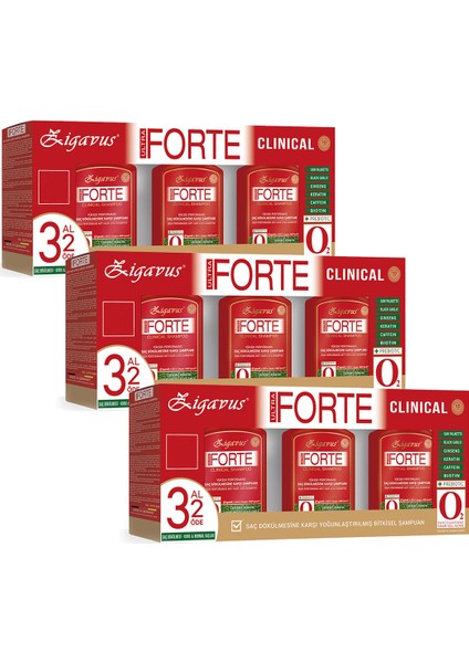 Forte Ultra Clinical - Kuru ve Normal Saçlar - 3 Al 2 Öde x 3 Adet