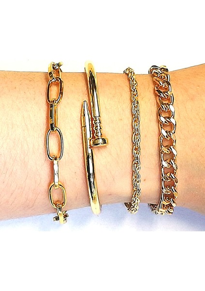 Kombin Bileklik Altın Kaplama