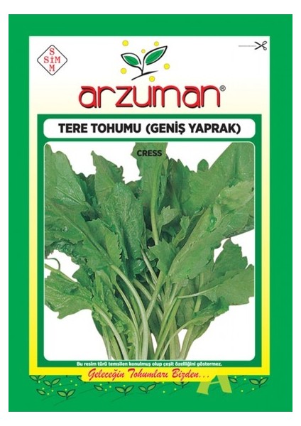 Bahceziraat Arzuman Tere Otu Sebze Tohum Geniş Yaprak 25 gr
