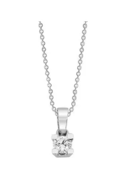 Pırlanta Tektaş Kolye 0.14 Ct
