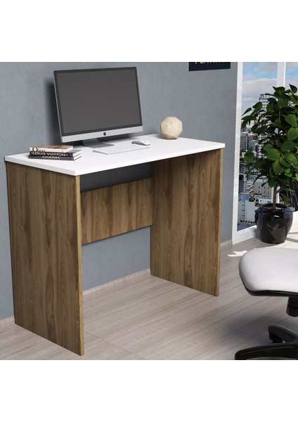 Mobilya Çalışma Masası Ceviz-Beyaz