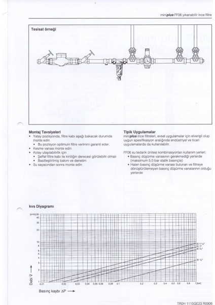 FF06-1/2AA Miniplus Serisi Paslanmaz Çelik Su Filtresi - 1/2''