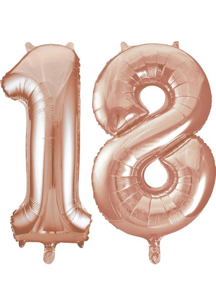 18.yaş Folyo Balon Seti Rose Gold 40 cm fiyatları