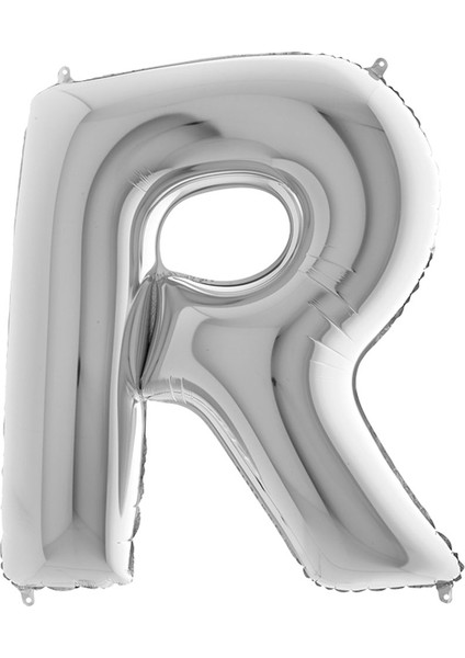 R Harf Grabo Gümüş Folyo Balon 102 cm