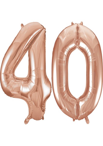 40.yaş Folyo Balon Seti Rose Gold 40 cm fiyatları