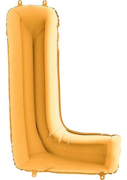 L Harf Grabo Altın Folyo Balon 102 cm