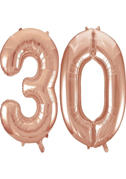 30.yaş Folyo Balon Seti Rose Gold 40 cm fiyatları