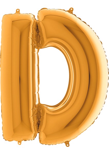 D Harf Grabo Altın Folyo Balon 102 cm modelleri
