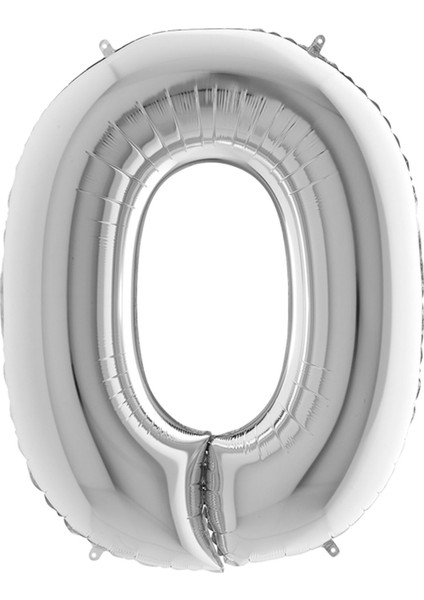 O Harf Grabo Gümüş Folyo Balon 102 cm modelleri