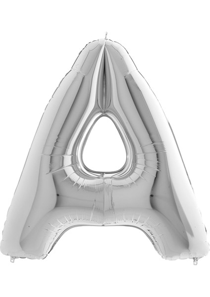A Harf Grabo Gümüş Folyo Balon 102 cm modelleri