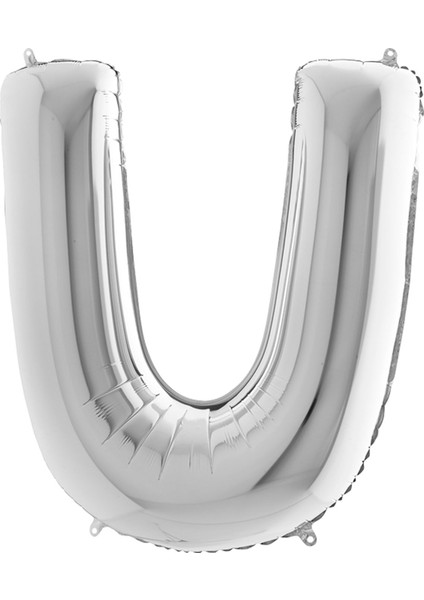 U Harf Grabo Gümüş Folyo Balon 102 cm modelleri