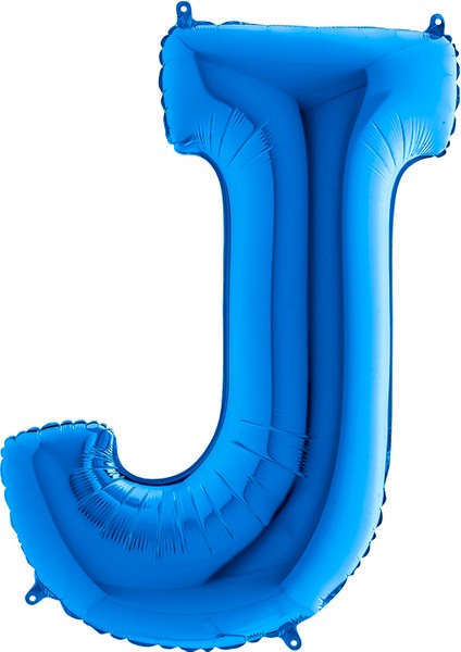 J Harf Grabo Mavi Folyo Balon 102 cm