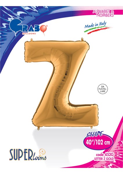 Z Harf Grabo Altın Folyo Balon 102 cm fırsatları