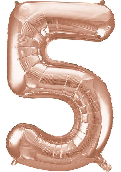 5 Rakam Rose Gold Folyo Balon 40 cm