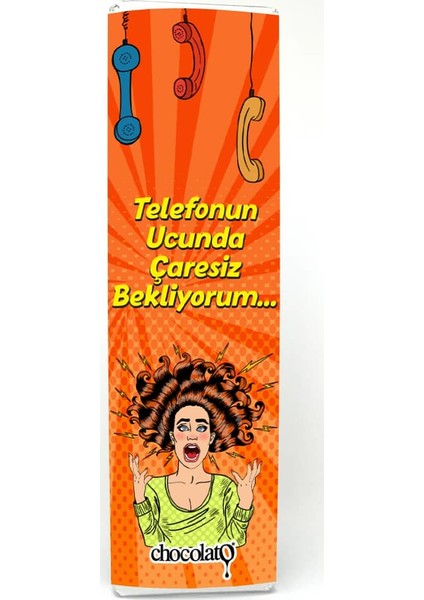 Telefonun Ucunda Çaresiz 300 gr Sütlü Fındıklı Tablet Çikolata