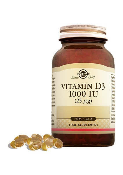 Vitamin D3 1000 Iu 25 Mg (100 Kapsül)